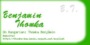 benjamin thomka business card